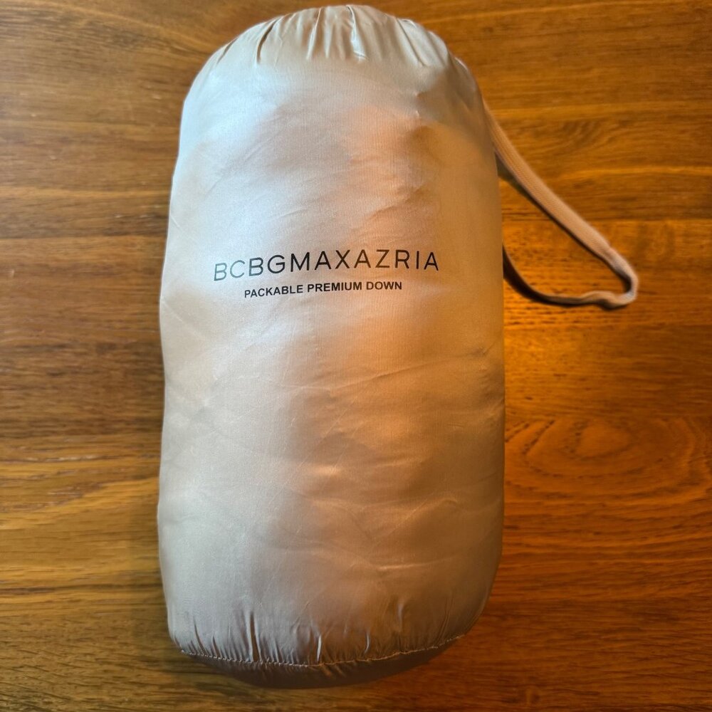 BCBG MAXAZRIA Champagne Puffer Jacket Womens S Hooded Packable Down BCBGMAXAZRIA - Picture 9 of 12